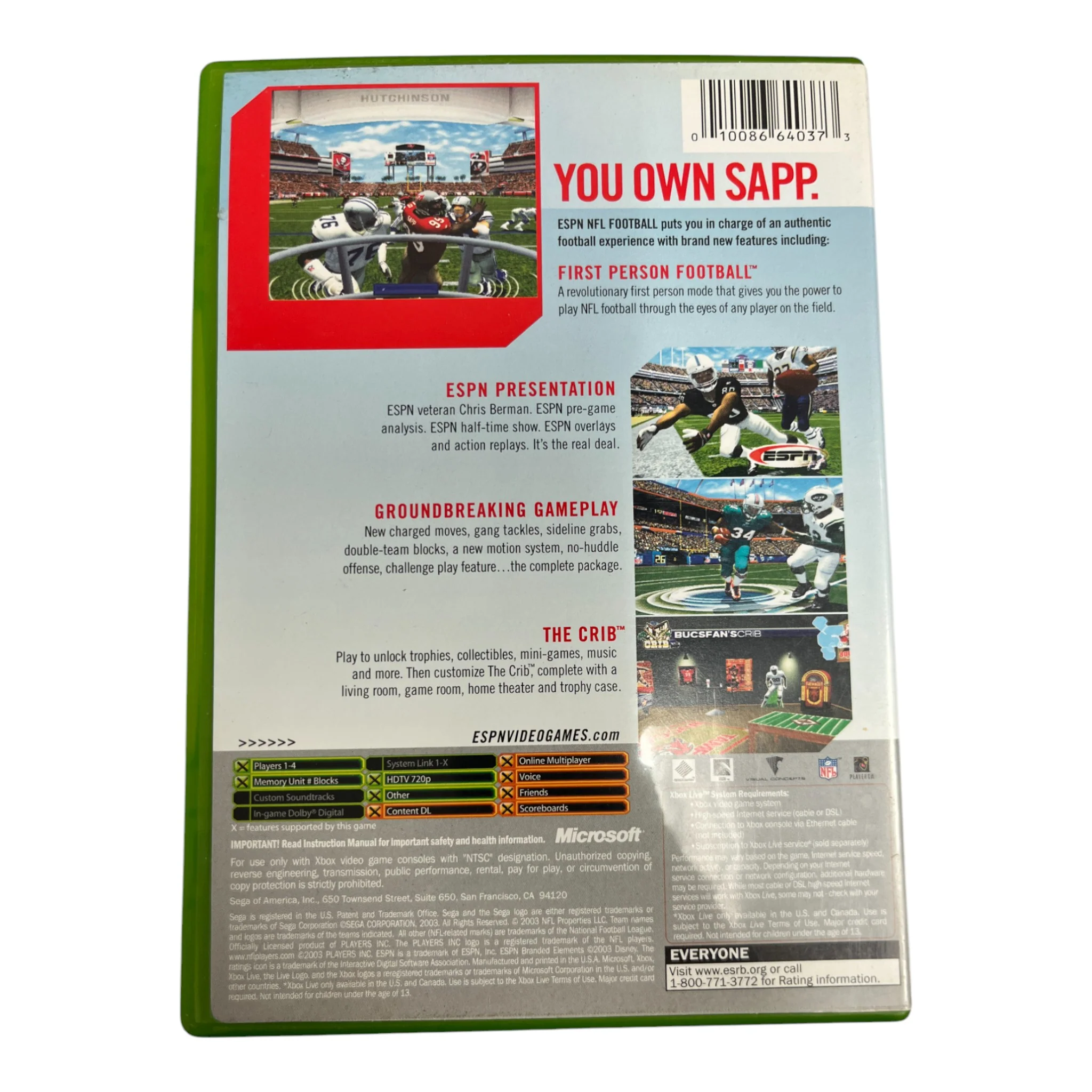 ESPN NFL Football 2K4 (Xbox) - Image 2