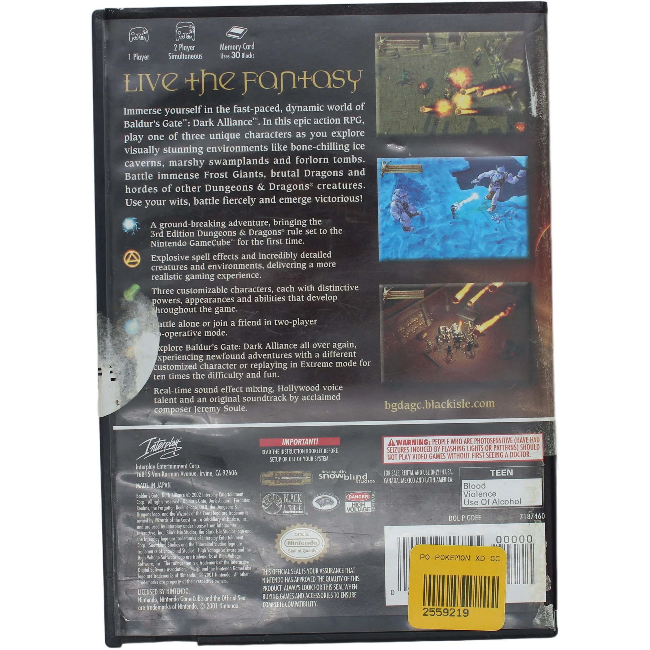 Forgotten Realms: Baldur's Gate: Dark Alliance (GC) - Image 2
