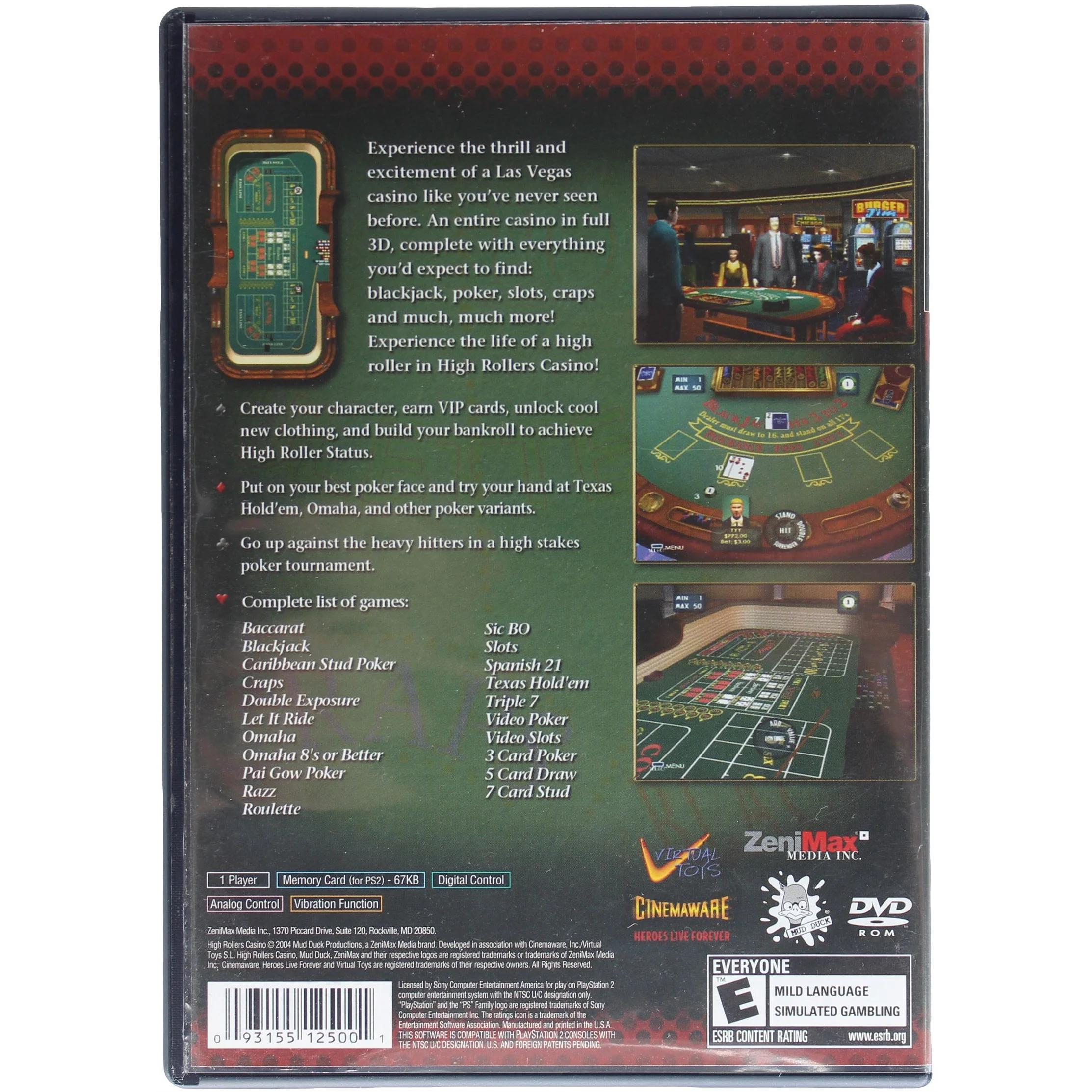 High Rollers Casino (PS2) - Image 2