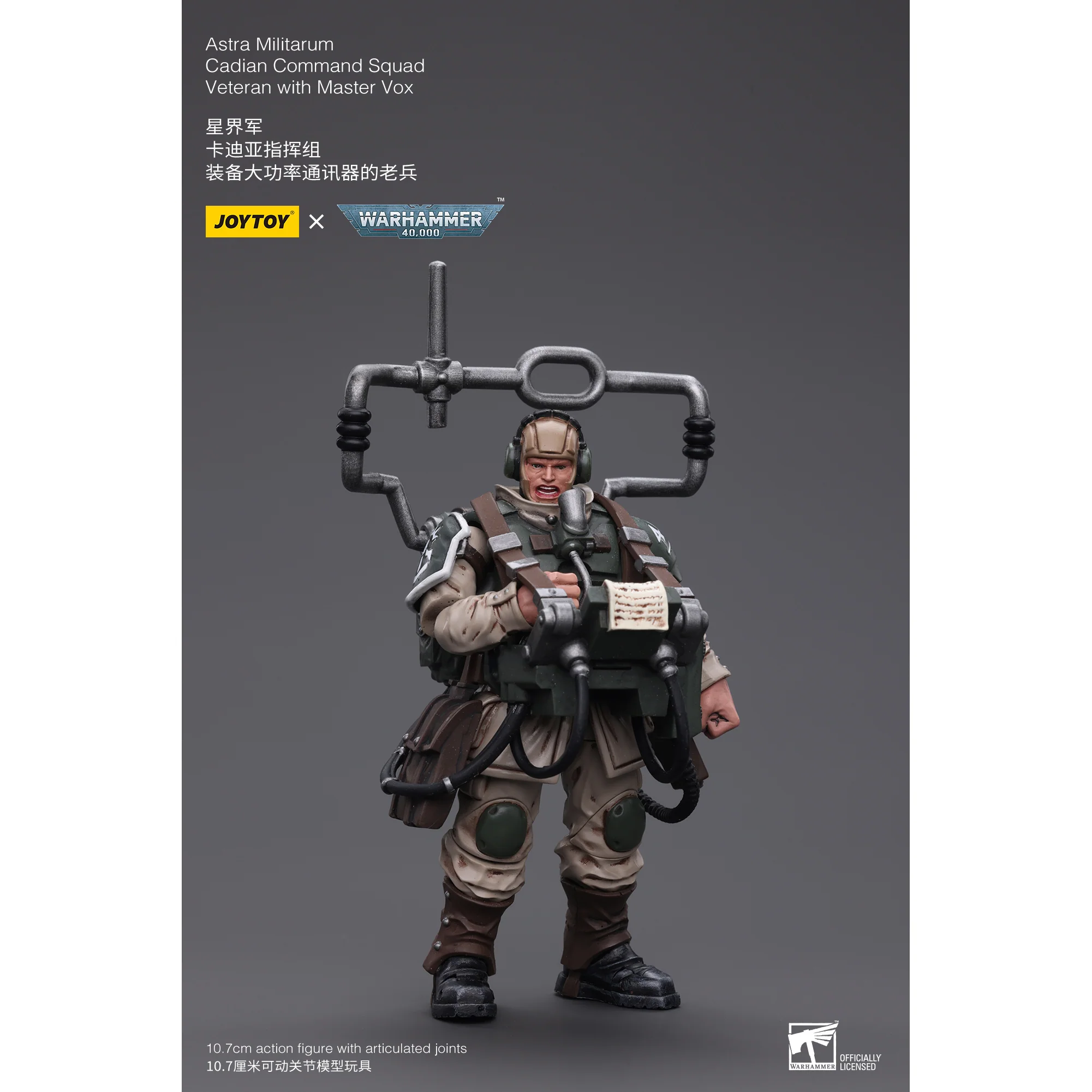 JOYTOY - Astra Militarum Cadian Command Squad Veteran with Master Vox - Image 2