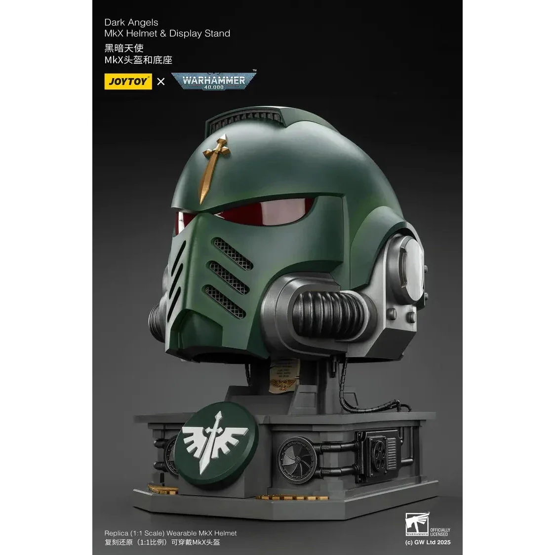 JOYTOY - Dark Angels MkX Helmet & Display Stand (PRE-ORDER RELEASES MAR) - Image 8