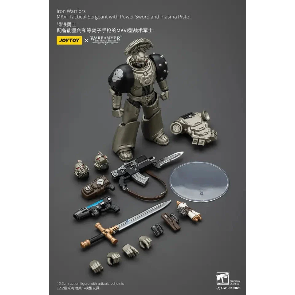 JOYTOY - Iron Warriors MKVI Tactical Sergeant with Power Sword and Plasma Pistol - Image 2