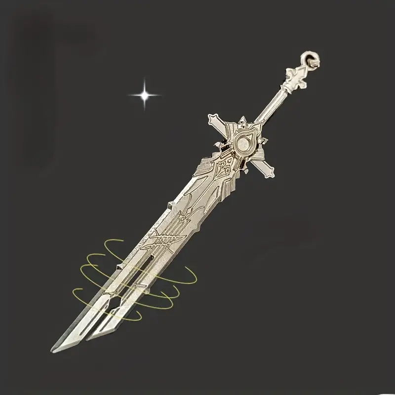 Metal Silver Sword Keychain