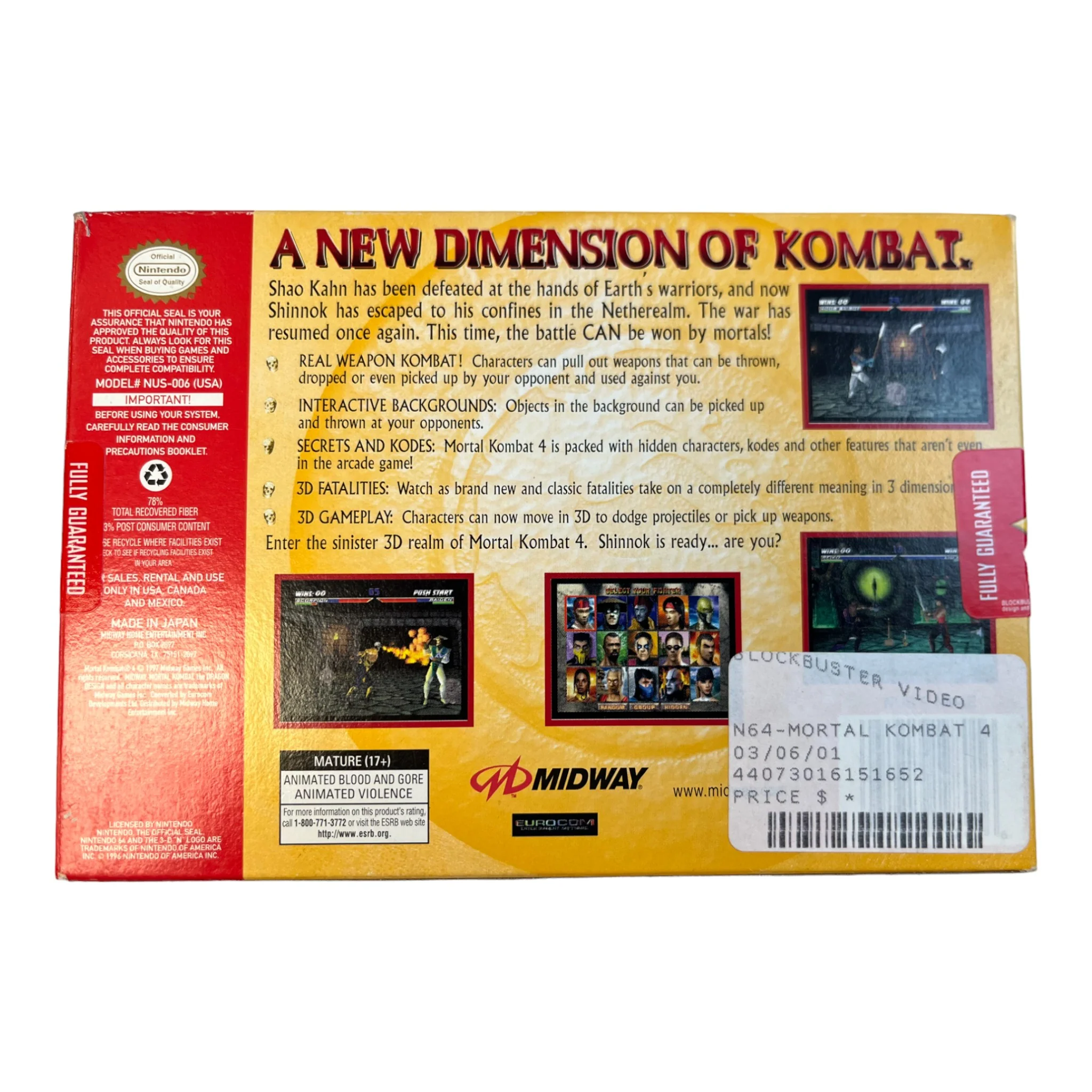 Mortal Kombat 4 (N64) - Image 4