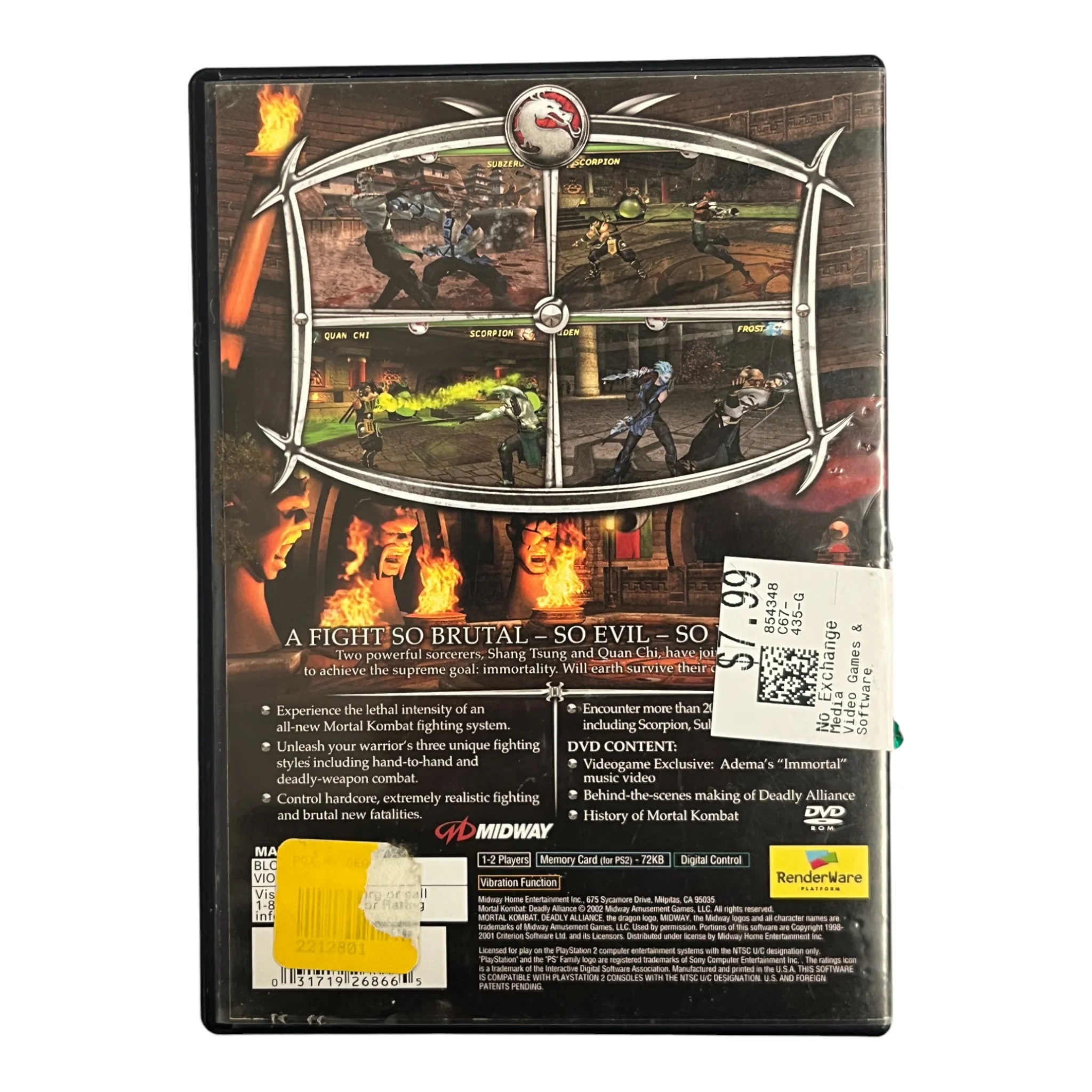 Mortal Kombat: Deadly Alliance (PS2) - Image 2