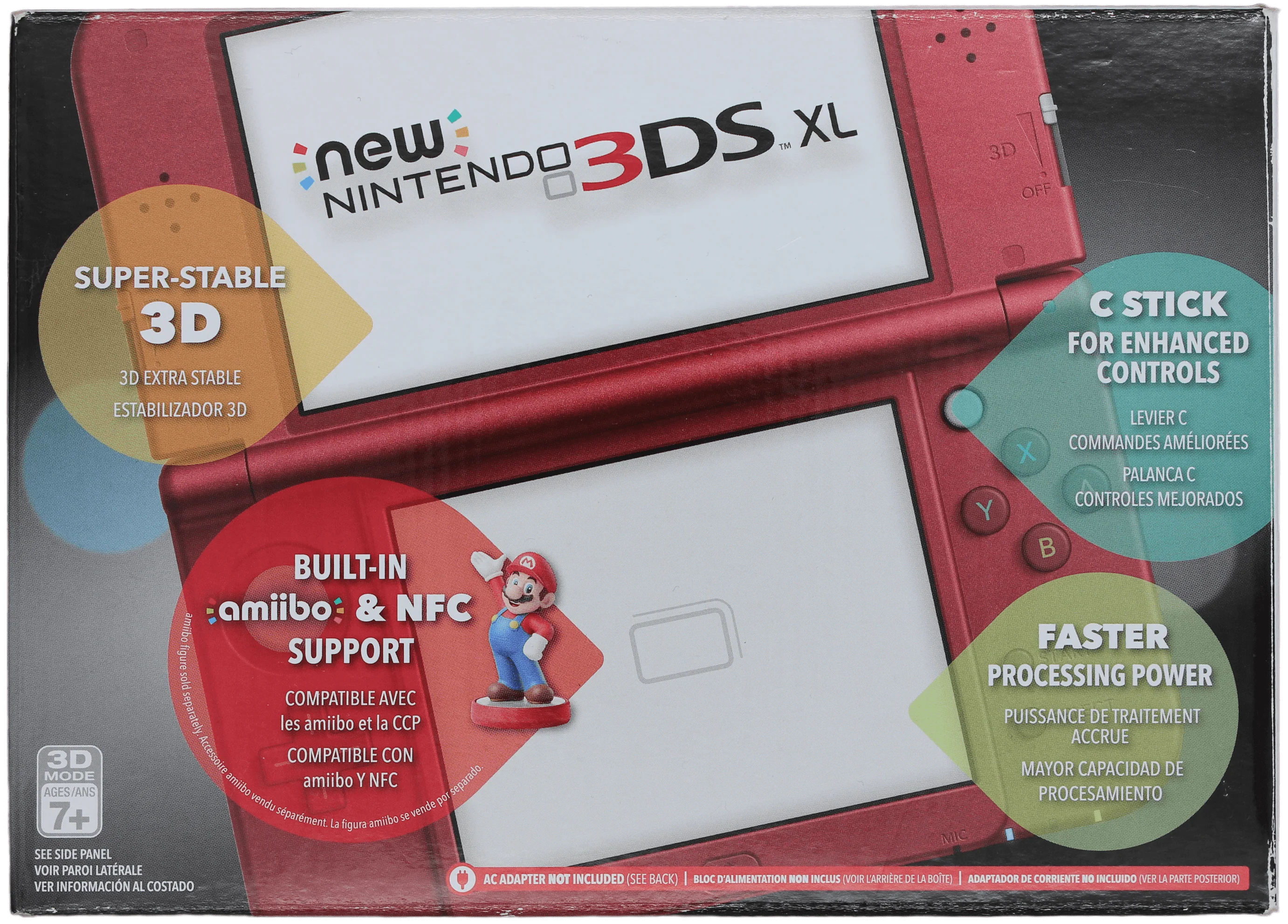 New Nintendo 3DS XL Red - CIB without AR Cards