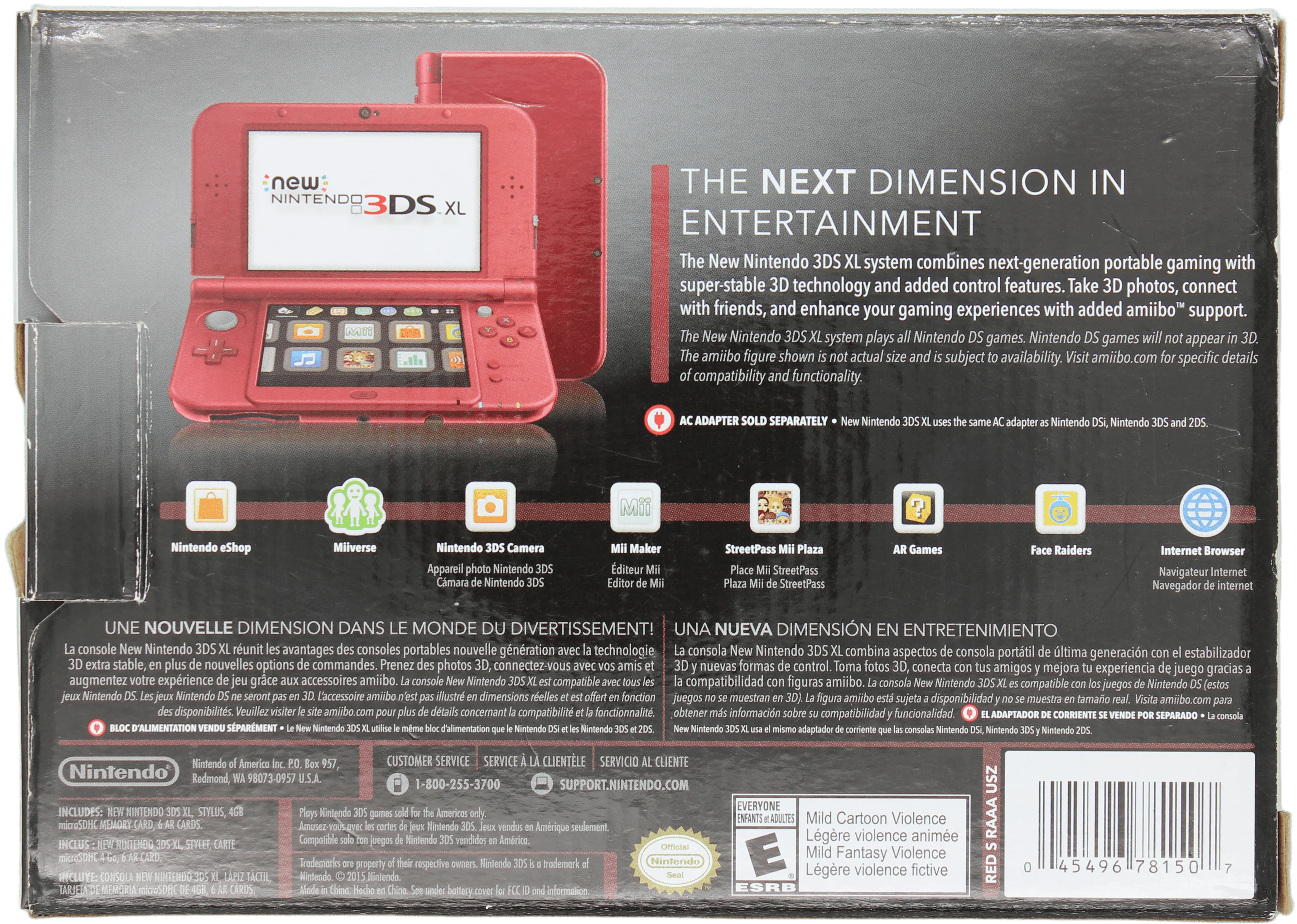 New Nintendo 3DS XL Red - CIB without AR Cards - Image 4