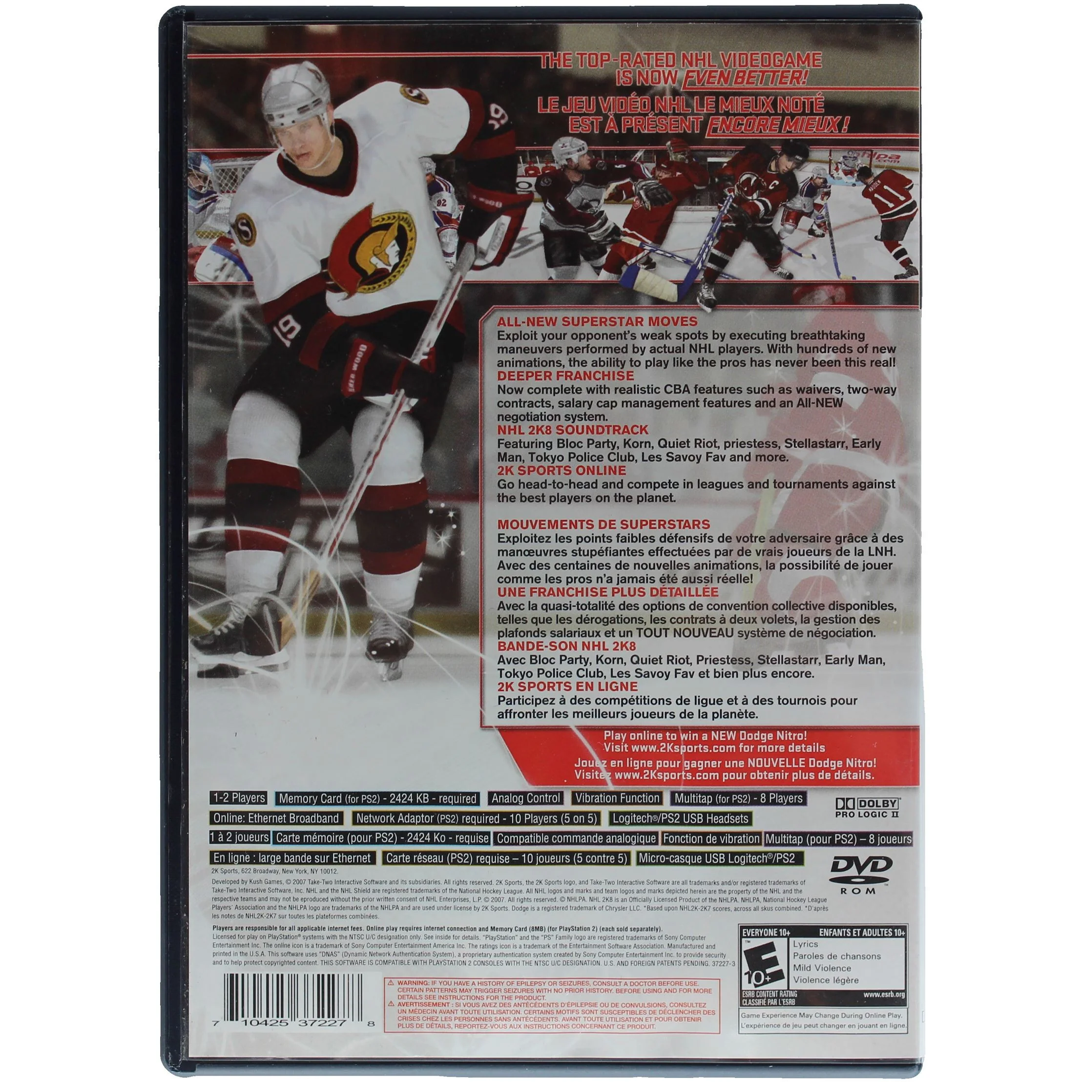 NHL 2K8 (PS2) - Image 2