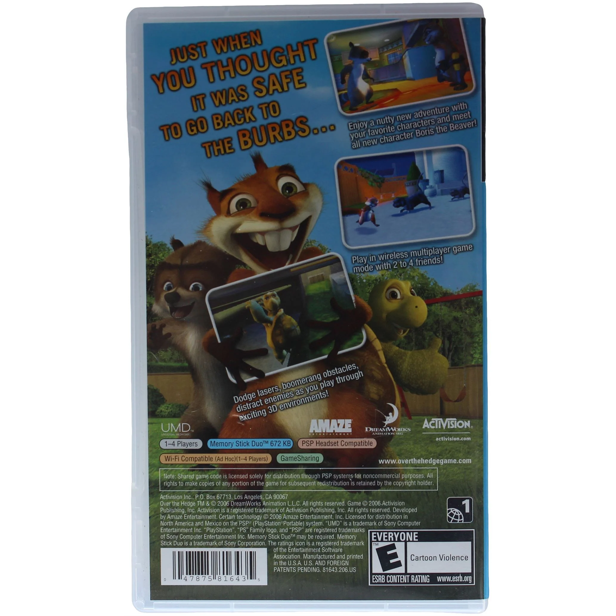 Over The Hedge: Hammy Goes Nuts! - Case + Manual Only (PSP) - Image 2