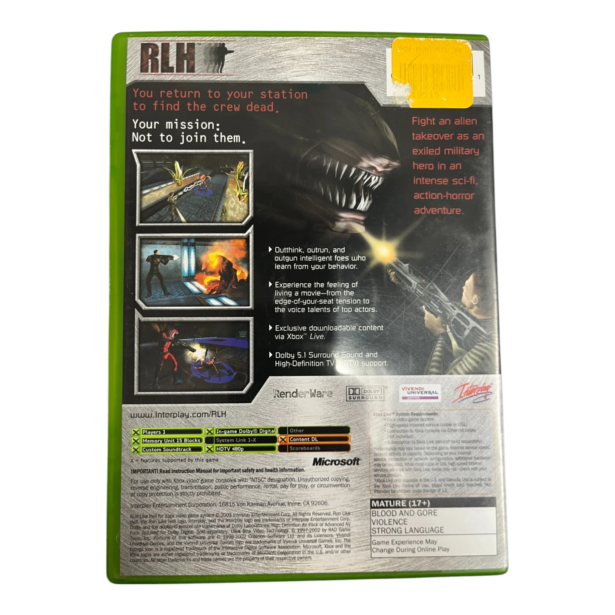 Run Like Hell (Xbox) - Image 2