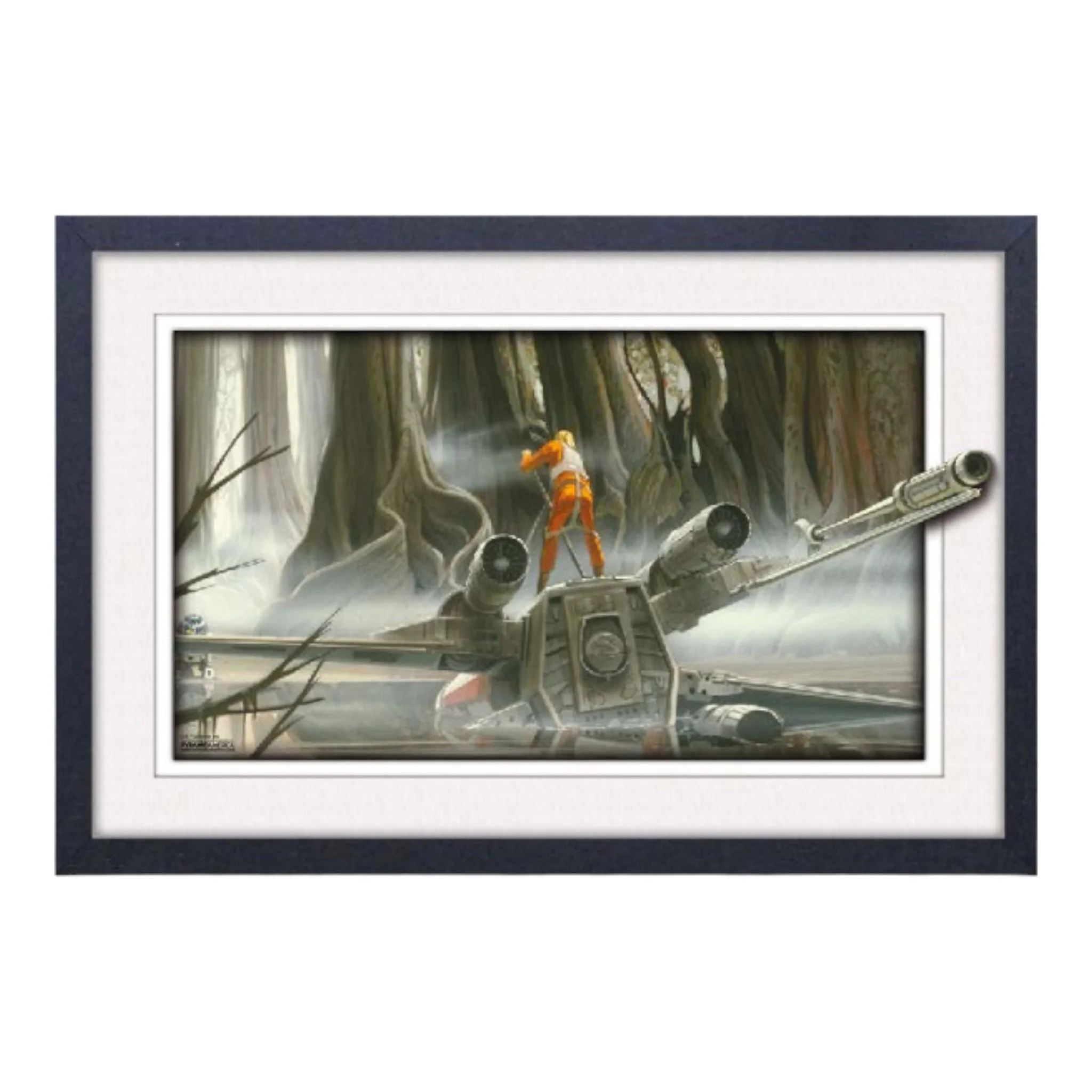 Star Wars Dagobah 11″x17″ Faux Matte Framed Print (Glass)