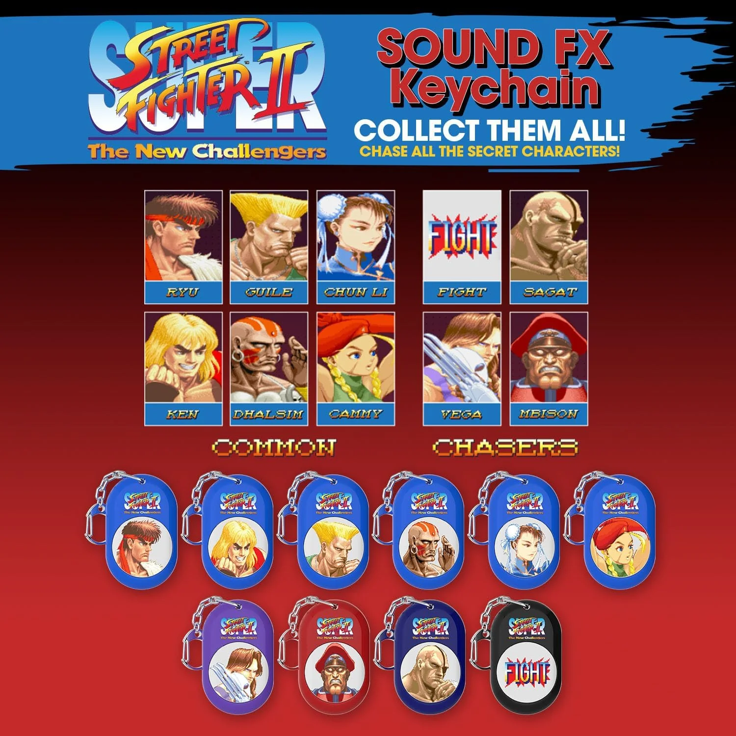 Street Fighter II: The New Challengers – Sound FX Keychains Blind Box - Image 2