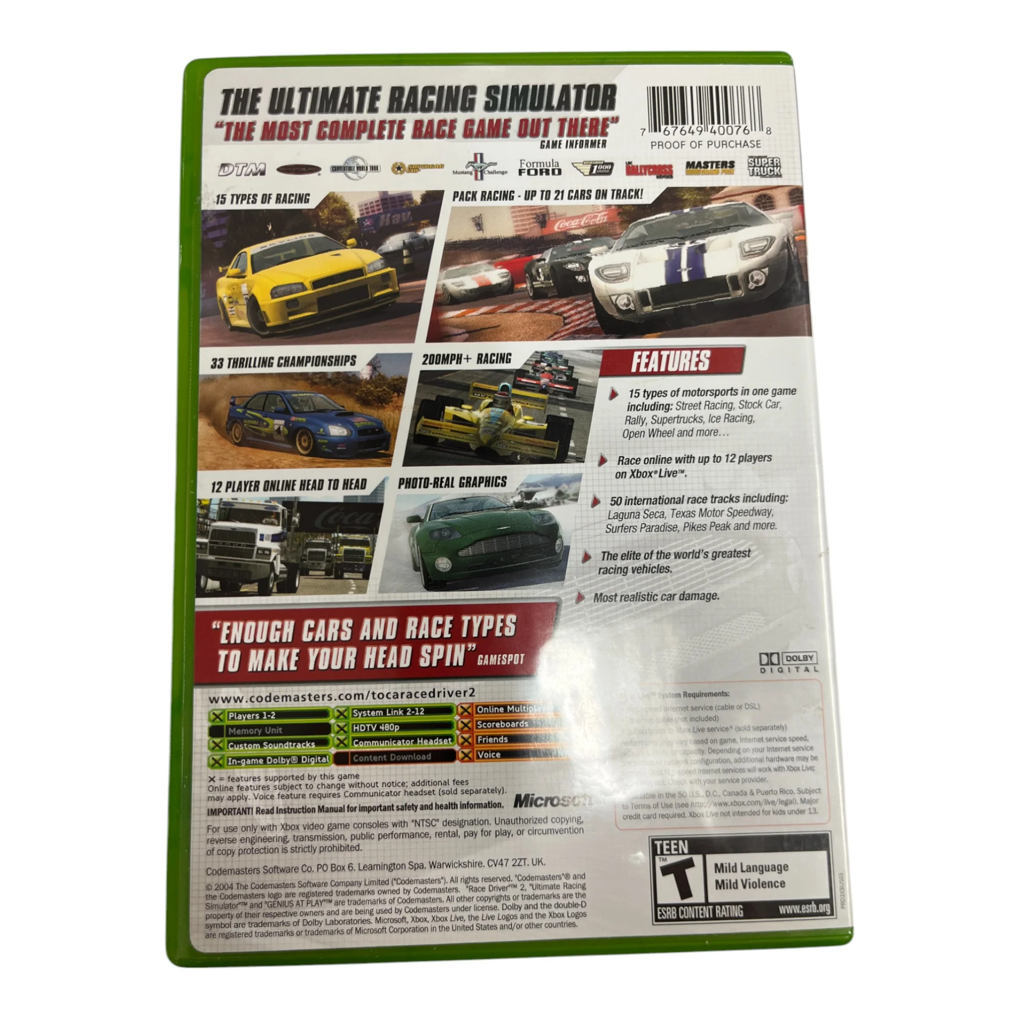 Toca Race Driver 2 (Xbox) - Image 2