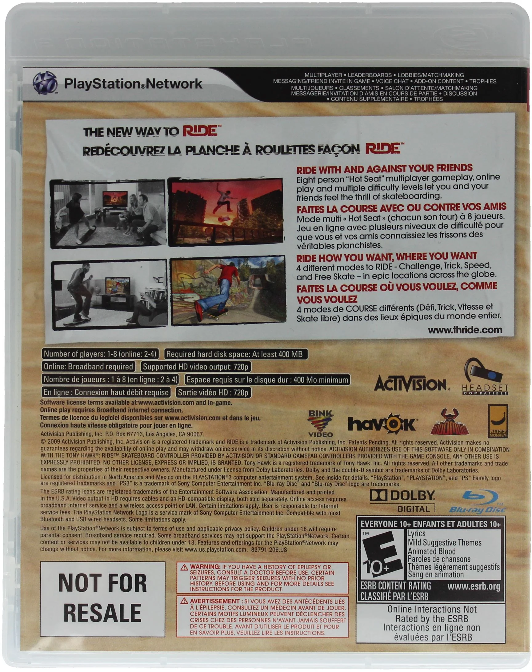 Tony Hawk: Ride [Not For Resale] - Image 2