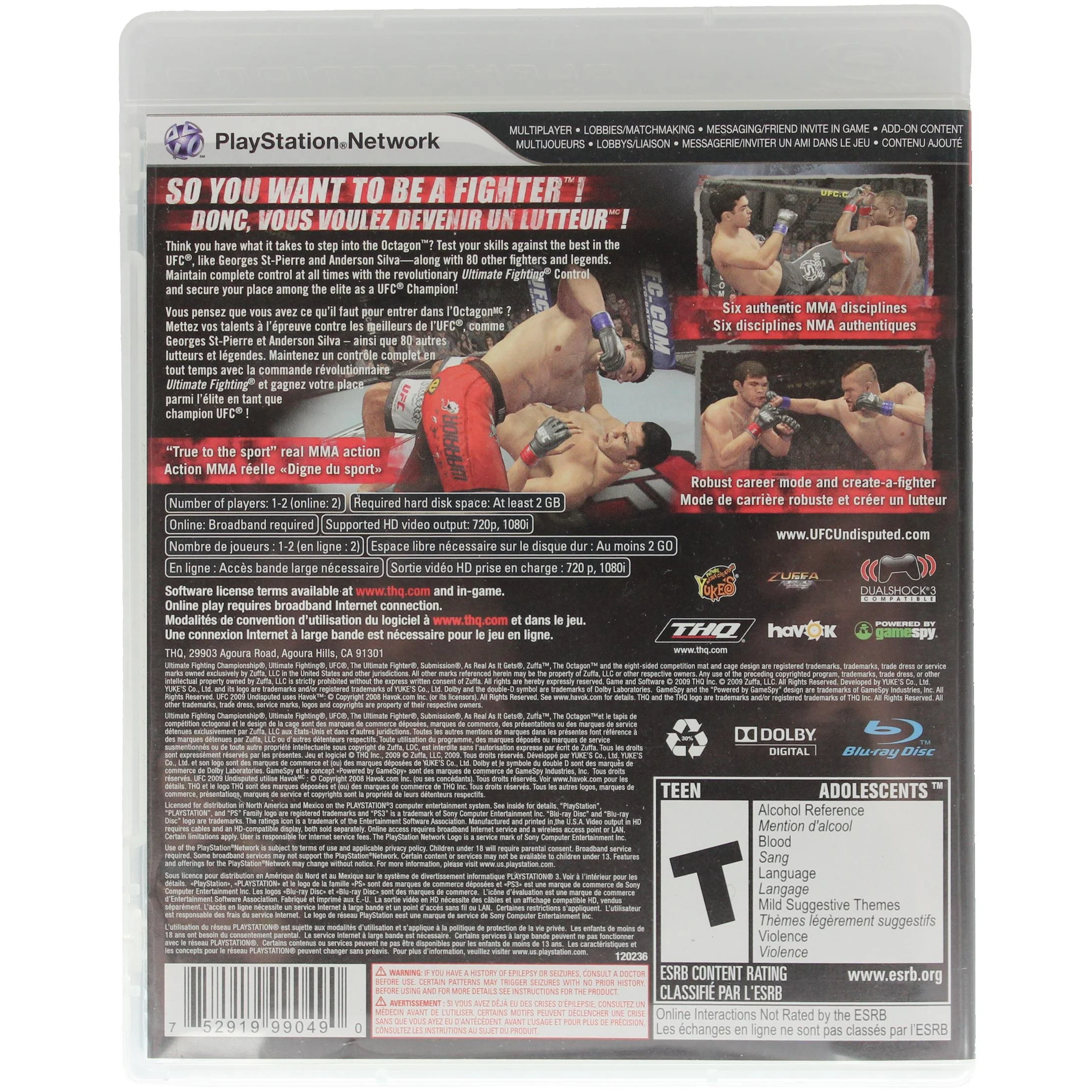 UFC 2009 Undisputed [George St-Pierre Cover] (PS3) - Image 2