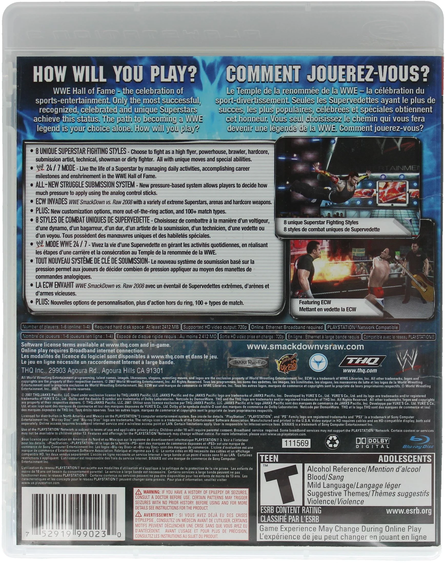 WWE: SmackDown Vs. Raw 2008 (PS3) - Image 2